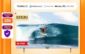 Baru 1 Hari - TV Coocaa S3U 32 Inch Smart TV OS Coolita
