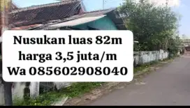Tanah murah Nusukan luas 82m harga 3,5 juta/m