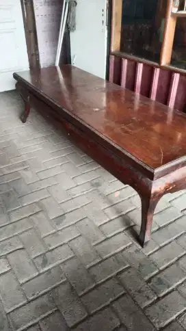 Meja jati utuh kuno antik langka