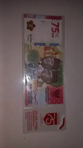 Uang kertas Rp 75 ribu