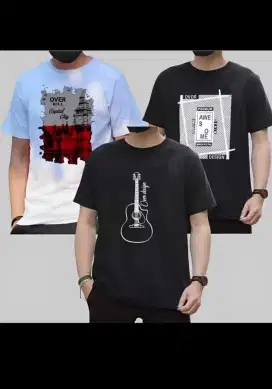 Baju kaos pria wanita distro premium