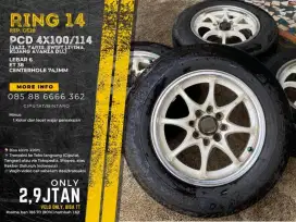 Velg Ganteng Pcd 4x100/114 Jazz Yaris avanza Livina