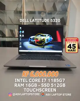 DELL LATITUDE 5320 I7 1185G7 RAM 16GB SSD 512GB LAPTOP UTLRABOOK