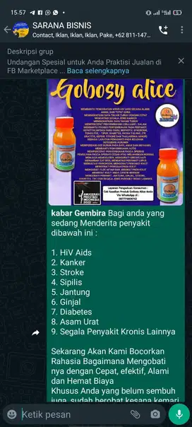 Terima posting SEBAR IKLAN ke Group WA dan Medsos lainnya