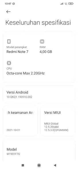 Jual HP redmi NOTE 7