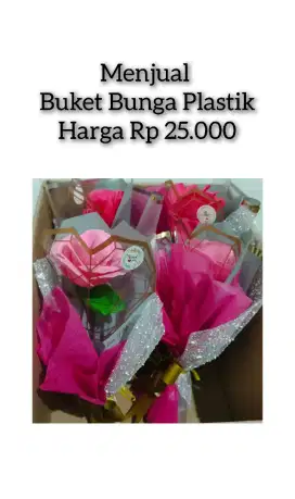 Jual buket bunga plastik