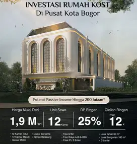 Rumah kost kos pusat kota bogor dekat stasiun alun alun kebun raya
