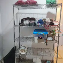dijual rak barang/rak besi merk krisbow 5 tingkat chrome