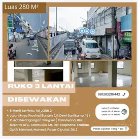 Ruko 2.5 lantai disewakan Pasar Ciputat