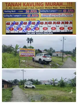 Tanah kavling murah Binjai lebar 6 X 14mtr CUMA 43juta surat SK camat