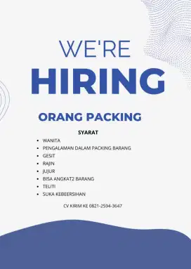 Lowongan packing
