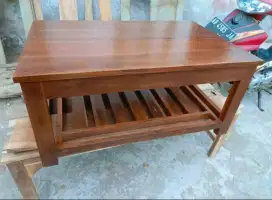 Meja tamu kayu jati