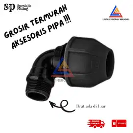 JUAL SAMBUNGAN HDPE COMPRESSION ALL SIZE (GRESIK-SBY)