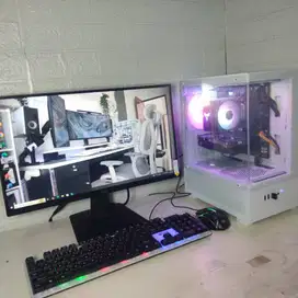 PC set Gaming Grafis i7 RAM 16 SSD 256 VGA 4GB LED 22in FHD Key RGB