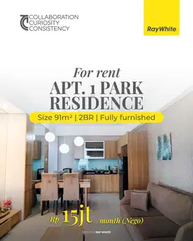 Apartemen Fully furnished 2 bedrooms+Storage dan service area
