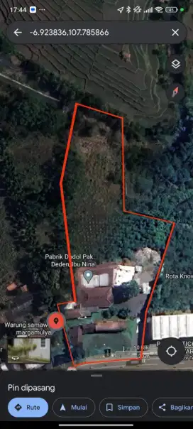Dijual Dibawah Pasaran Tanah di Mainroad Jatinangor