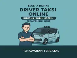 Dibutuhkan Driver Taksi Online Khusus Mobil Listrik (wajib punya akun)