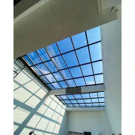 Kanopi solarflat rangka hollow galvanis