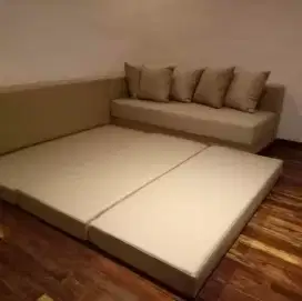 Sofa L bisa jadi bed ukuran 250x300(Maulida sofa)