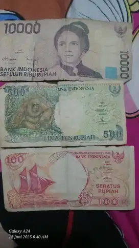 Uang lama 10rb 5rts 100rp