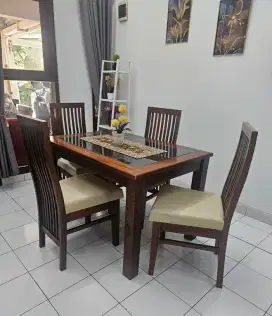 Meja makan jati kurai 4