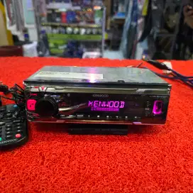Head Unit Single Din KENWOOD KMM-BT303 Bluetooth USB Aux Radio FM AM