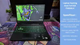 Laptop Gaming Asus Tuf A15 FX506LH Intel Core I5-10300H GTX 1650 144Hz