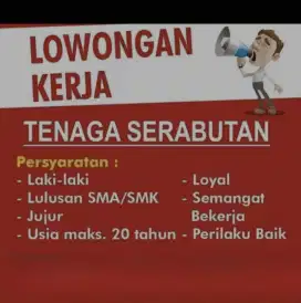 DICARI ADMIN / DESAIN GRAFIS / MESIN PRODUKSI