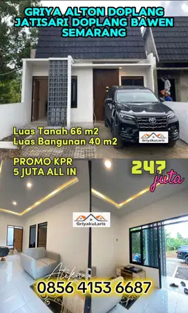 Rumah Ready bisa KPR DP 5 juta Free All in diDoplang Bawen