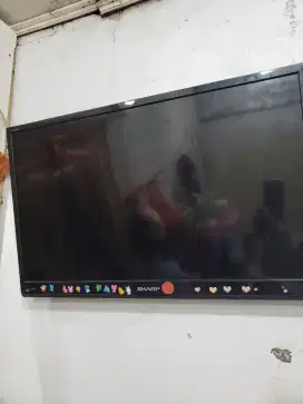 dijual cepat tv led 32 sharp sama stb dan antena