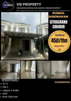 Rumah apik siap huni un urnished di CitraGran