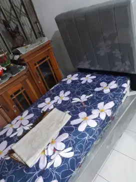 Kasur lotos 90×200 + dipan seperti baru
