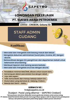 STAFF ADMIN GUDANG