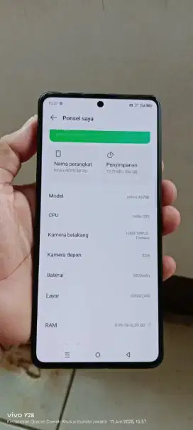 Infink not. 30 pro. 8+8/256 bodi ja PDA bocel2 normal smua