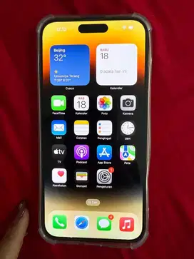 Iphone 14 pro max 1 TB ex inter warna gold MULUS