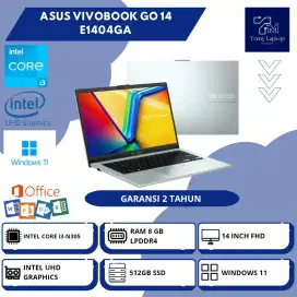 LAPTOP ASUS VIVOBOOK GO 14 E1404GA INTEL CORE i3 RAM 8GB SSD 512GB