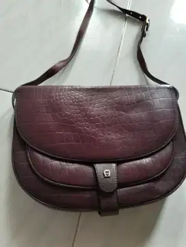 Tas Aigner Vintage kulit croc