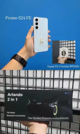 Samsung S24 FE Gratis Fit 3 + Speaker Prm , Bisa cicilan.