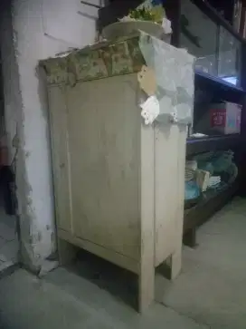 LEMARI KECIL PUTIH 2 RAK JUAL 25 RIBU