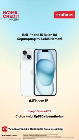 iphone 15 garansi new kredit cicilan 0% dg home credit