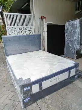 Simmons Atlantic set dipan uk 160 x 200 kondisi baru gress jual rugi