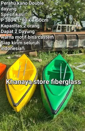 Perahu kano dayung/perahu wisata dayung/perahu dayung fiberglass baru