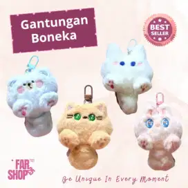 Gantungan Kunci Boneka Lucu Karakter Kucing, Kelinci, Rubah, Beruang