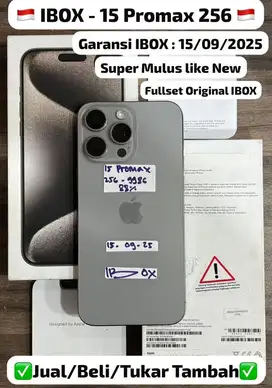 iphone 15 promax 256gb second ibox