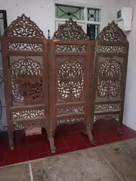 Dijual gebyok/partisi ukir kayu jati asli