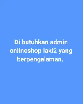 Lowong admin onlineshop
