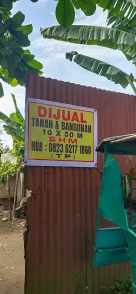 DIJUAL TANAH 10X50 SHM TANPA PERANTARA