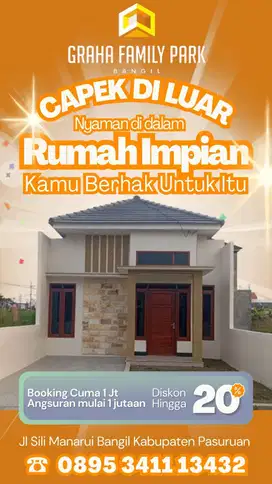 Rumah Murah Dekat PIER dan Alun-alun Bangil