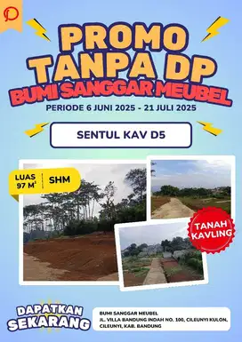 Jual Kavling Siap Bangun Cicil Tanpa DP di Bandung Timur