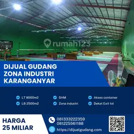 Gudang strategis lokasi Karanganyar Luas 8000m